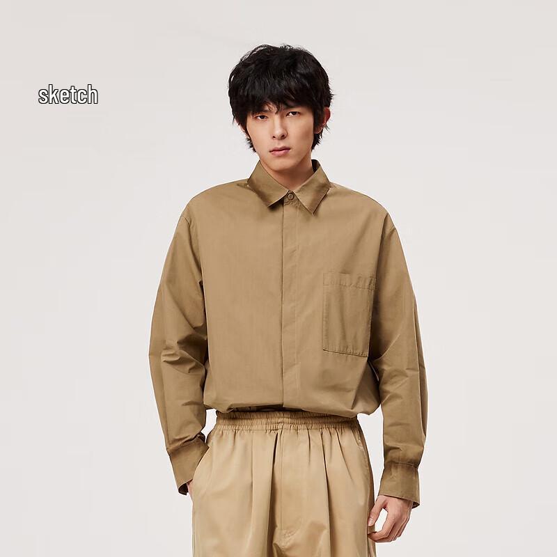 

Men s 2024 Spring Loose Long-Sleeve Casual Shirt L