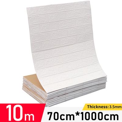 10m Home Wall Decor 3D Brick Wall Stickers Self-Adhesive Wallpaper For Kitchen Kids Room Bedroom Decor