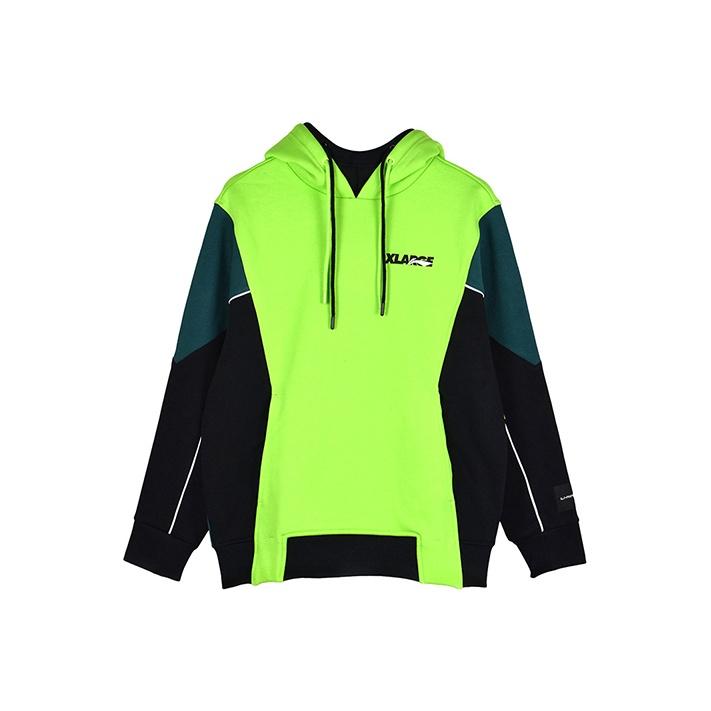 

Li-Ning X Xlarge, повседневный спортивный пуловер на плюшевой подкладке с капюшоном, мужские топы, черный, зеленый, AWDND39-2 XXL