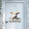 Wall Decoration Rustic Farmhouse Sheep Welcome Door Sign Indoor Outdoor Lamb Hanger Decoration Decorative Wall Plaque