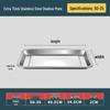 Zhaoran 304 Stainless Steel Commercial Rectangular BBQ Tray