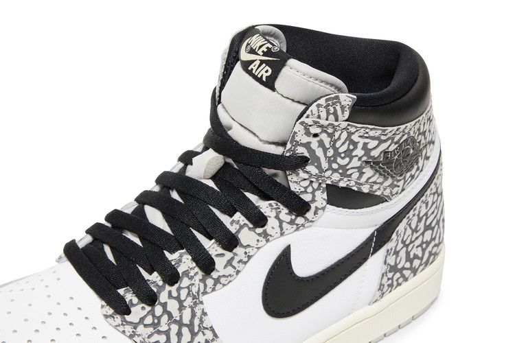 Men's Sneakers Nike Jordan 1 Retro High OG White Cement Tech Grey/Muslin/Black/White
