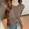 Faux Cashmere Round Neck Base Layer Women Premium Can Be Outer Wear Long Sleeve T Shirt Autumn Winter Brushed Top