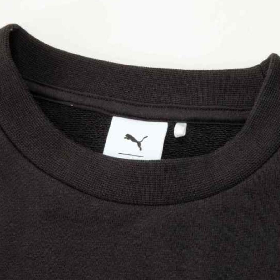 Puma Metallic Elephant Print Crew Neck Sweatshirt Unisex Tops Black 622907-01