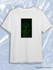 TeeSensation White Crew Neck Short Sleeve T-Shirt with Matrix Neo Green Code Digital Rain Face Print
