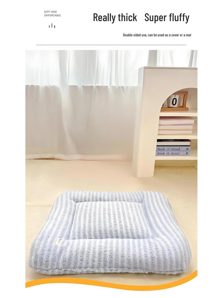 Universal Large Winter Plush Pet Bed Mat - Thick, Warm Sleeping Pad for Cats & Dogs