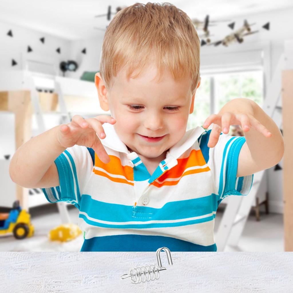 Materials Metal 3D Montessori Puzzle Wire Mind Brain Teaser Puzzles For Children Adults Anti-Stress Reliever Toys Kids Gifts