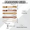 2Set Deep Carry Pocket Clip 2.6"(66mm) Length Universal Folding Knife Pocket Back Clip with Screws Man Knife Replacement Parts