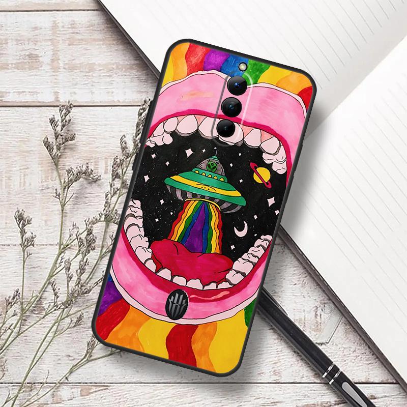 Aesthetics Cartoon Alien Space Case For ZTE Nubia Red Magic 10 Air 6S 7S 6 7 Pro RedMagic 8 9 8S 9S 10S 11 Pro Plus Cover