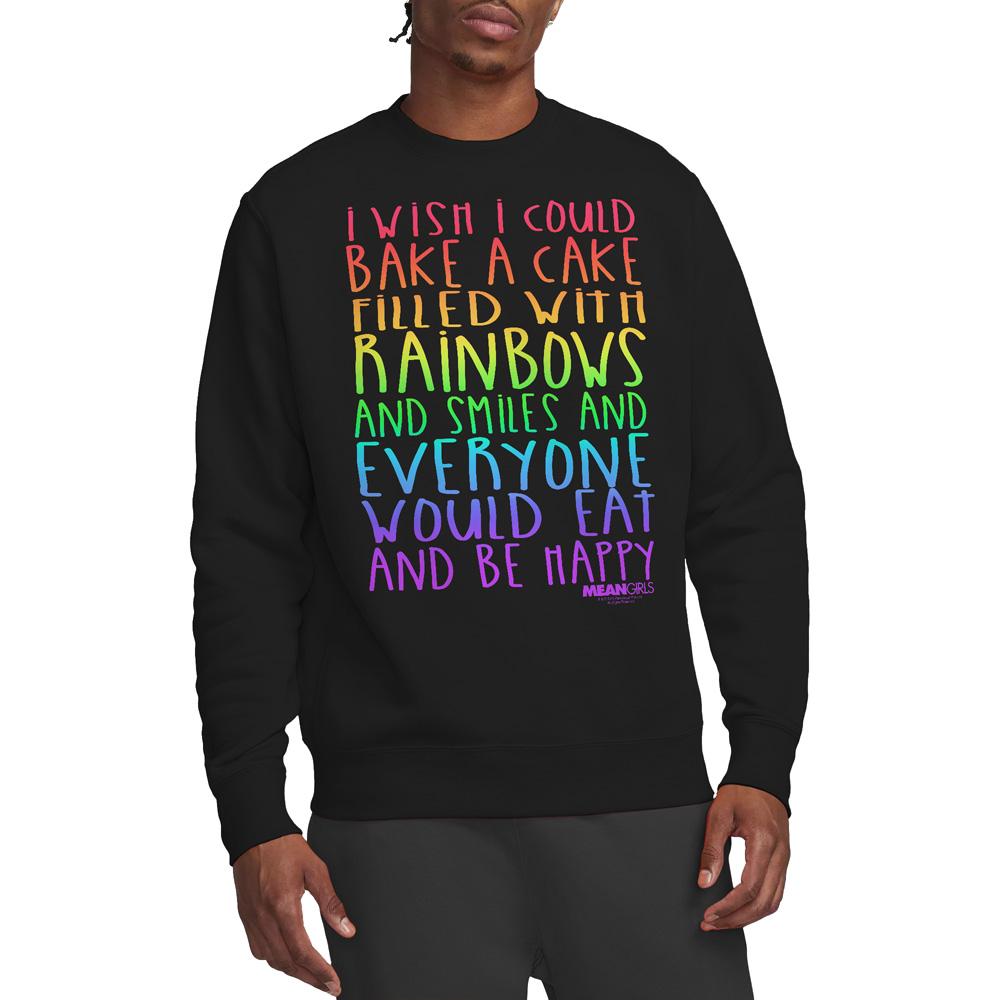Mean Girls Unisex-Sweatshirt mit Regenbogen und Kuchen für Erwachsene