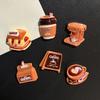 6Pcs Coffee Theme Refrigerator Magnet Resin Decorative Fridge Magnet Memo Notes Photo Holder for Home Kitchen