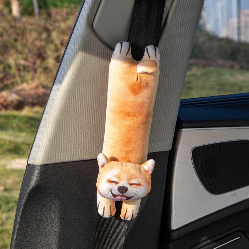 Dog Cat Car Neck Pillow Seat Belt Shoulder Pad Car Neck Pillow Travel 3D Animal Neck Cushion Universal Car Accessory Cartoon