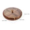 Wooden Round Nut Organizer Tray Divided Snack Tray with Lid for Parties Fruit Appetizers Candy Dried Fruit Coffee Table
