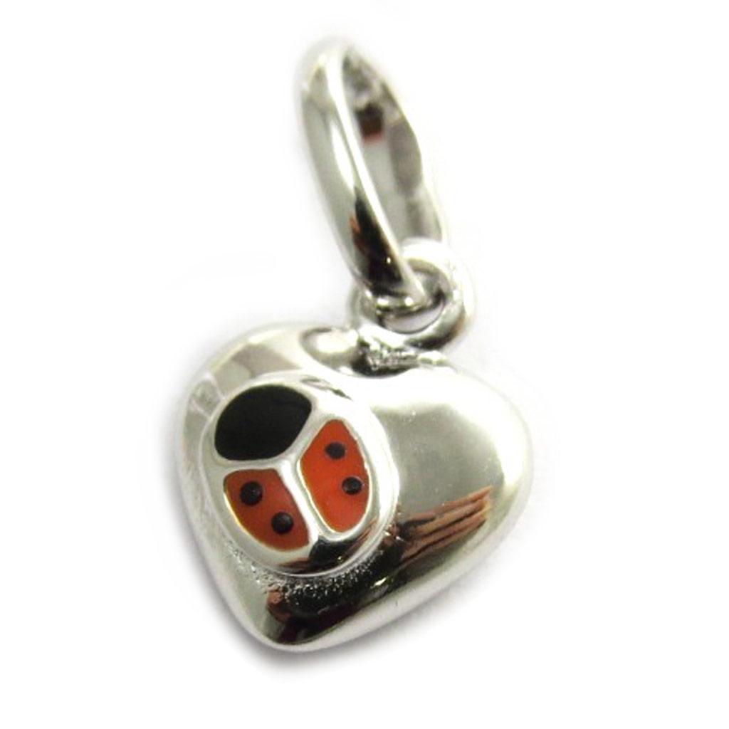 

Les Trésors De Lily [N2958] - Красный серебряный кулон Божья коровка любви