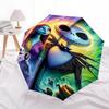 Nightmare Before Christmas, Jack Skellington Themed Automatic Opening and Closing Umbrella, Brightly Colored 8-rib Portable Umbrella, Suitab