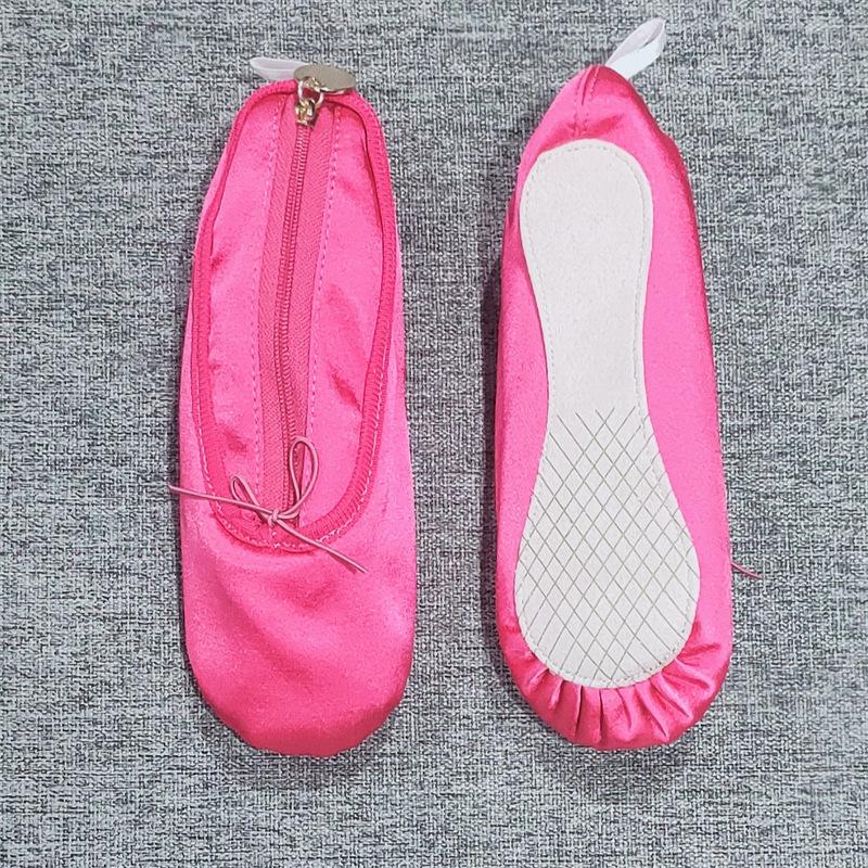 Ballet Shoes Pencil Case Satin Makeup Bag Dance Shoes Beauty Bag Open Fashion Adults Fashion