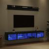 TV Wall Shelf Set 5 pcs Black Oak Effect Particleboard