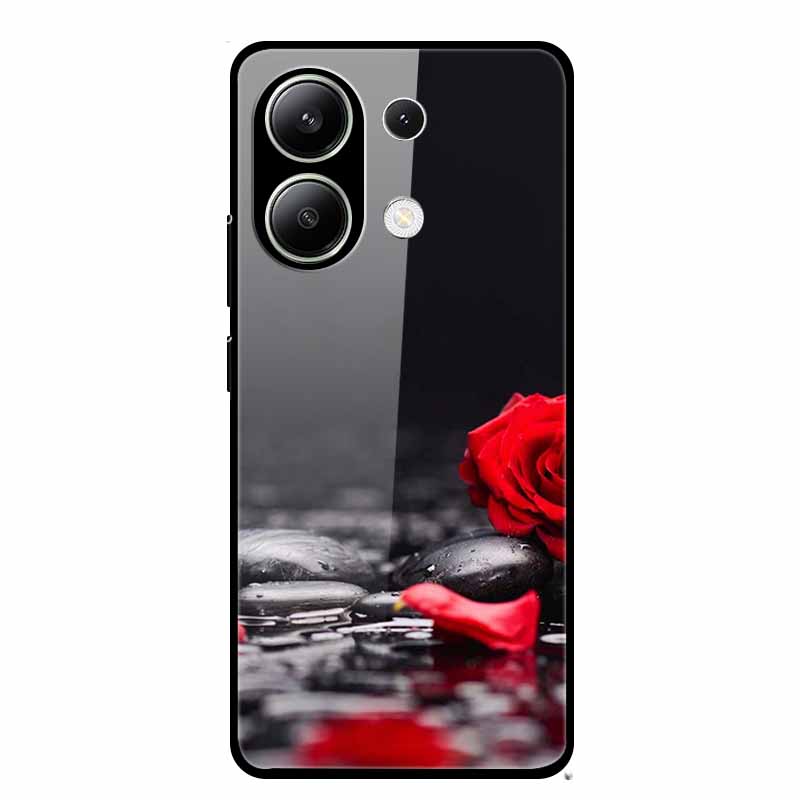 

Glass Back Cover For Xiaomi Redmi Note 13 Case Soft Bumper Hard Tempered Glass Case For Redmi Note 13 Pro Plus Phone Case Note13 RedmiNote13ProPlus
