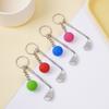 Simulation Mini Golf Ball Keychain Creative Metal Keyring Car Key Holder Bag Pendant Hanging Decoration Couple Gifts