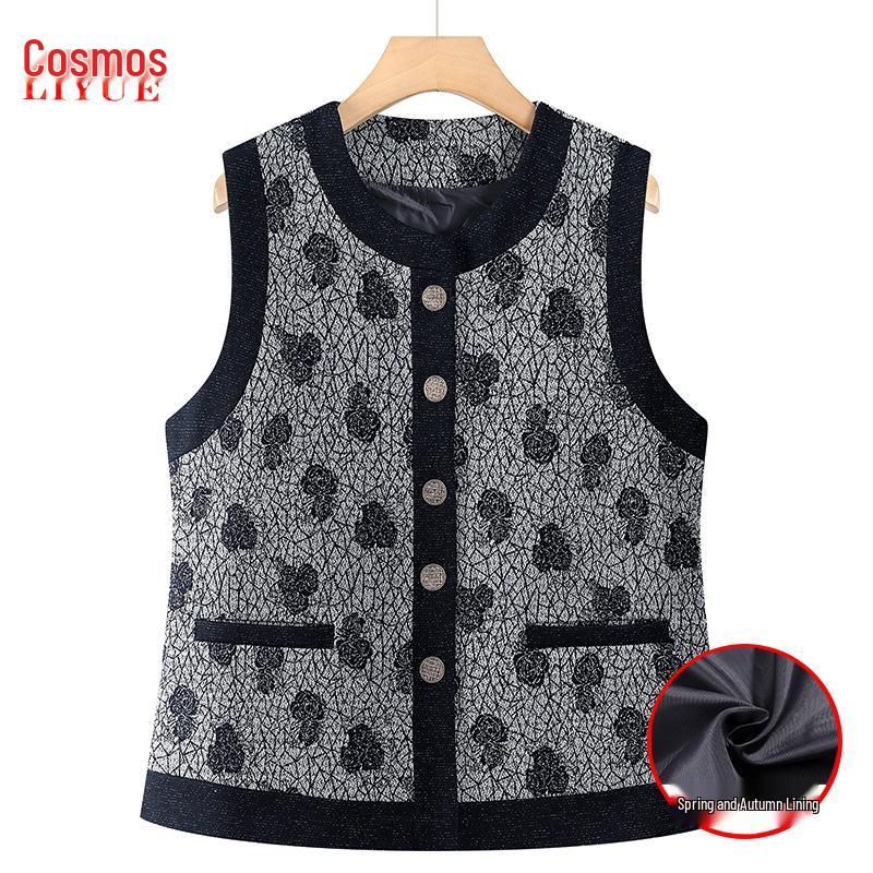 

Женский весенне-осенний жилет: Шаль в китайском стиле для среднего и пожилого возраста XL (85-100 lbs)