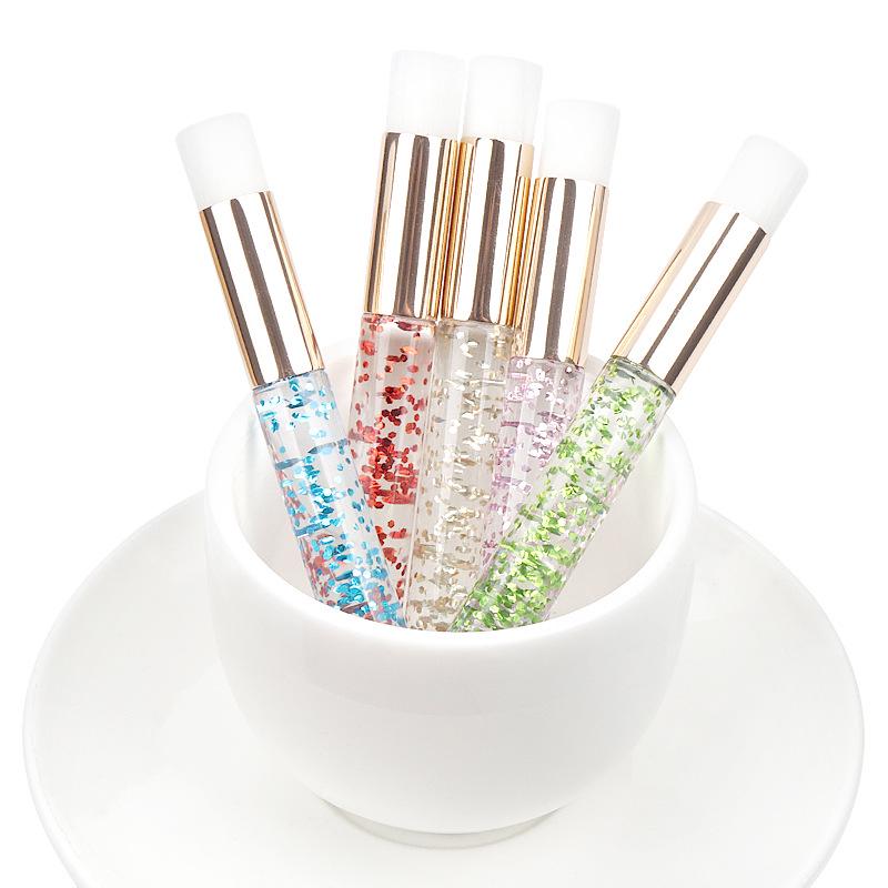 Crystal Handle Eyelash & Facial Cleansing Brush - Nose, Blackhead, and Acne Cleaning Tool