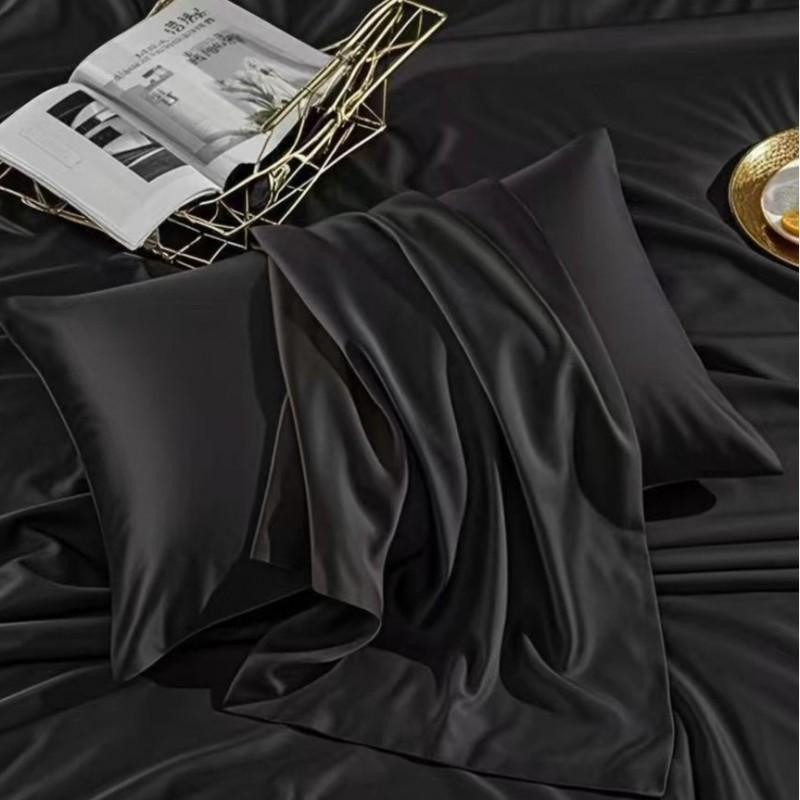 Soft Ice Silk Pillowcase Set 40s Cotton Modern Minimalist Bedding Home Sleep Comfort