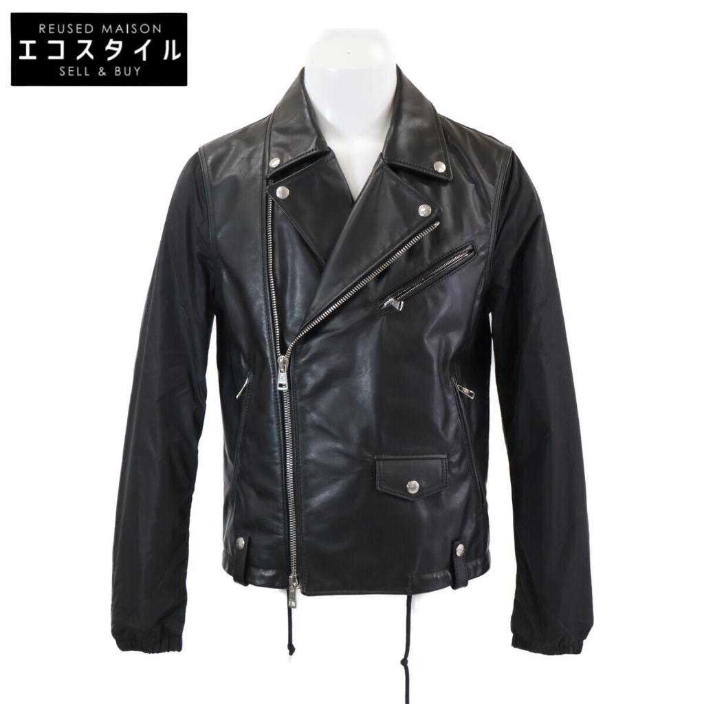 Moncler [Excellent Condition] B20914081680 MASSART Leather/Down Jacket Jacket 2 blackUsed