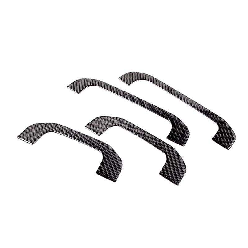 For C-Class W206   Soft Carbon Fiber Car Roof Grab Handle Cover Decorative Trim Parts Accessories Carbon Fiber Pattern