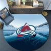 Colorado Avalanche Round Area Rug,Carpet Rug for Living Room Bedroom Sofa Playroom Decor,Non-slip Floor Mat