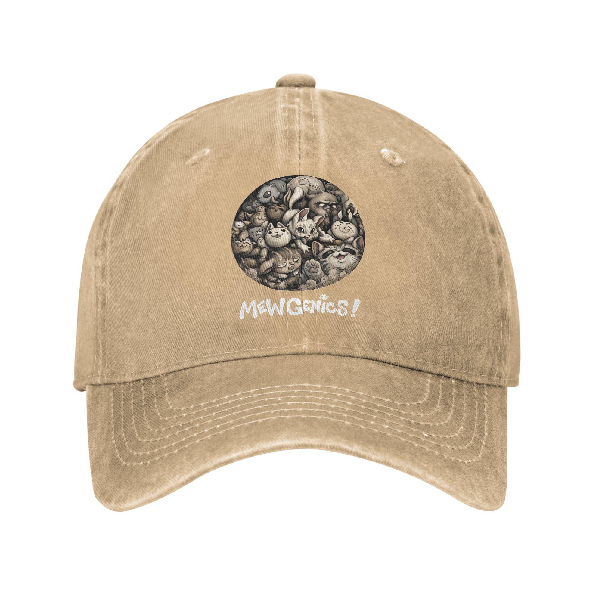 

Vintage Mewgenics Mutant Cat Roguelike Indie Game Baseball Caps Men Women Distressed Washed Snapback Hat Gift Hats Cap One Size хакі