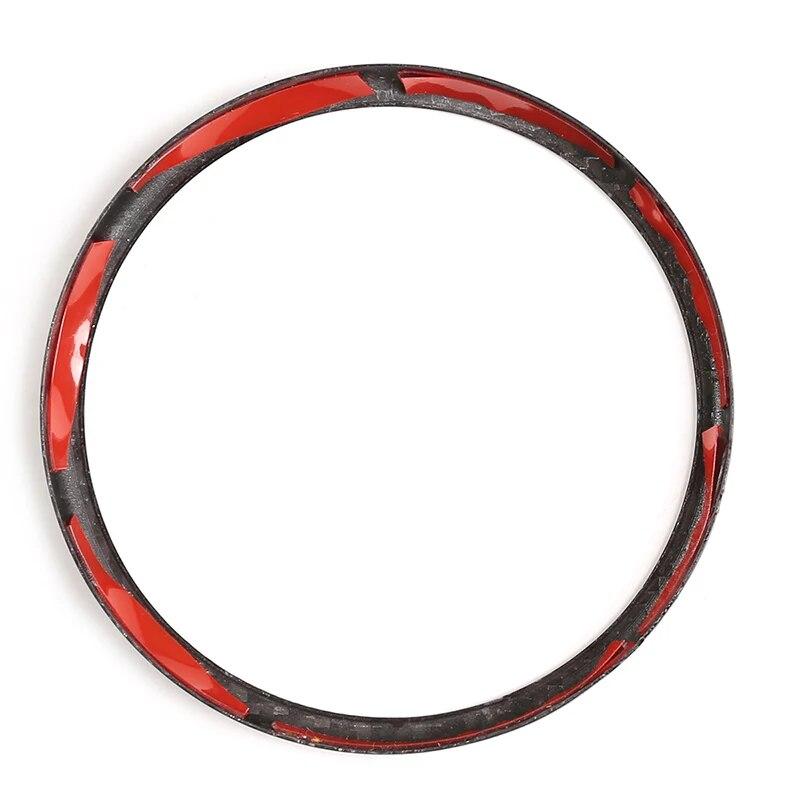 Real Carbon Fiber For Alfa Romeo Giulia Stelvio Car Rear Logo Circle Cover Trim Sticker Car Exterior Accessories