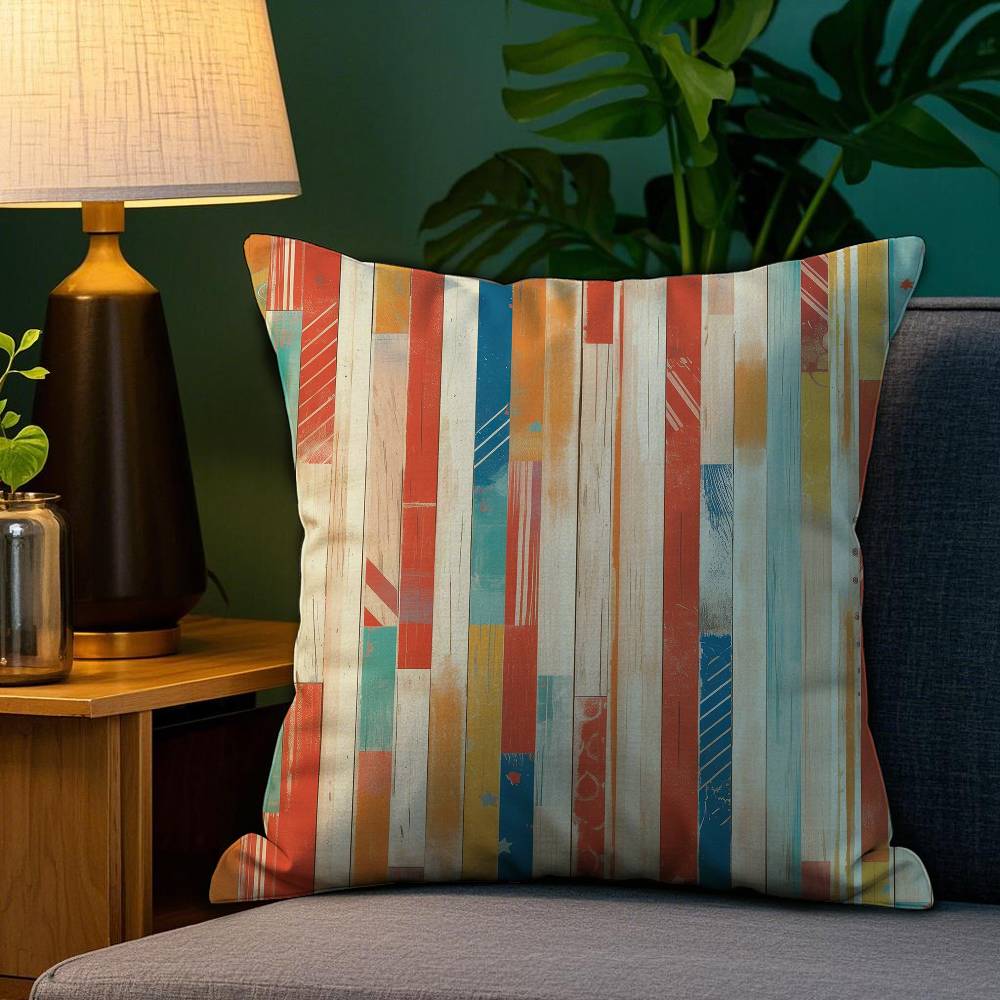 

Классическая полосатая наволочка для подушки Диван Гостиная Спальня Двусторонняя печать Квадратная подушка Подушка для сна 12x12Inch