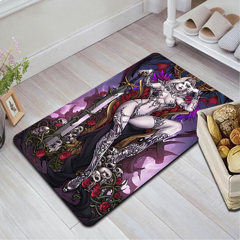 Gothic Skull & Bat Rug Floor Mat for Living Room or Bedroom Soft and Comfortable Carpet a Gift for Birthday and Holiday.SFF0917306