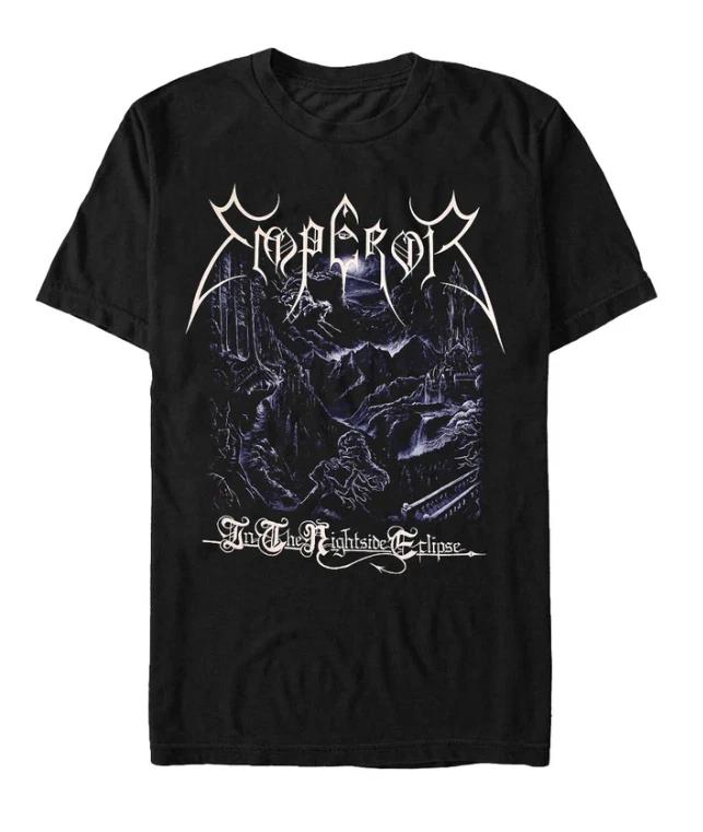 Emperor In The Nightside Eclipse Graphic T-Shirt | Classic Black Metal Fan Tee L