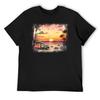 Beach Sunset T-Shirt Sweat Anime Shirts Graphic Tees T Shirts for Men Pack