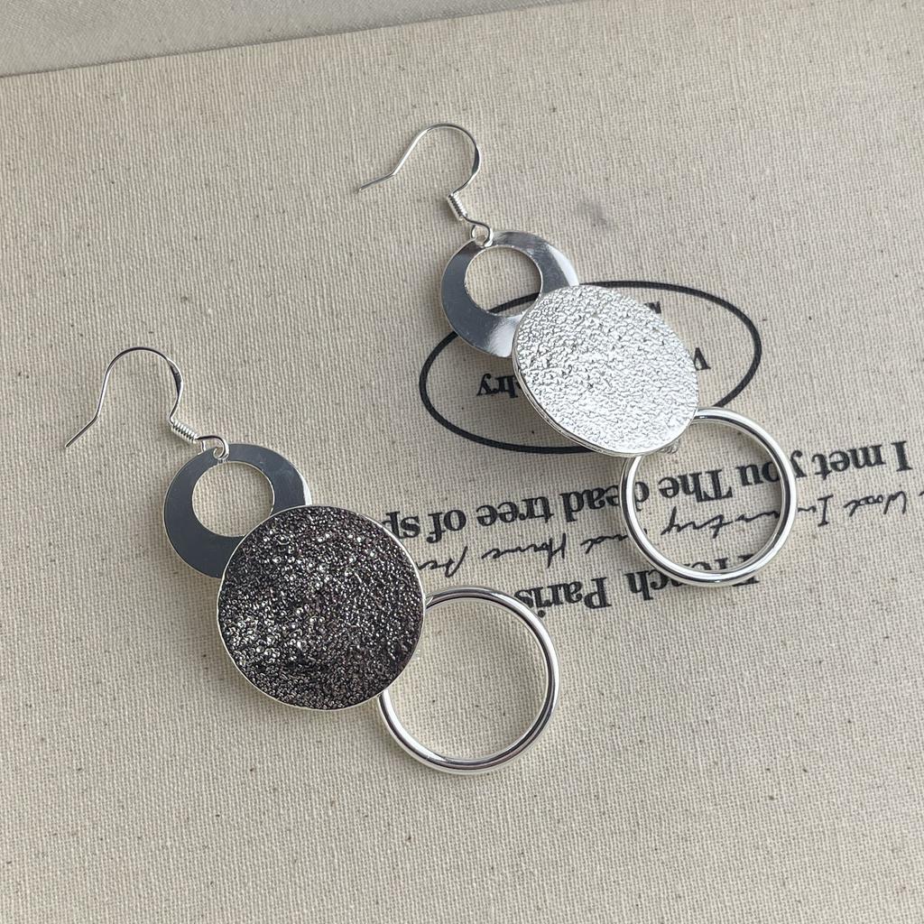 925 Sterling Silver Earrings For Women Trendy Geometric Round Circle Earring Jewelry Prevent Allergy Party Gift Accessories