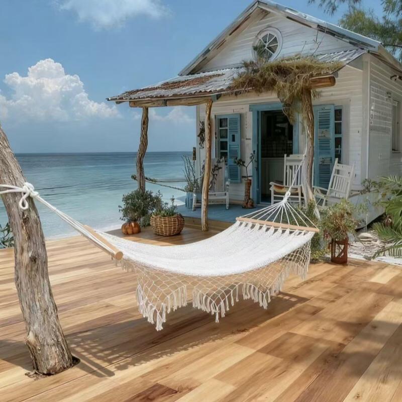 Cotton Mesh Tassel Hammock