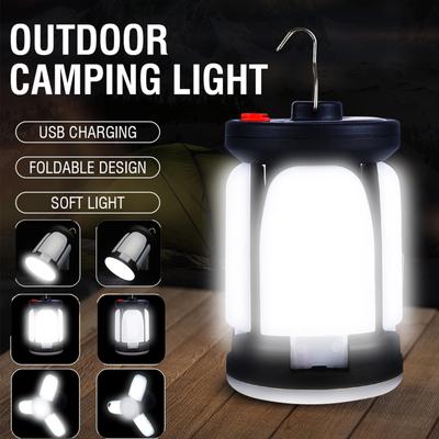 4500mAh High Power Solar LED Campinglaterne Wiederaufladbare Notfall-Powerbank Faltbar 6 Lichtmodi für Camping Angeln