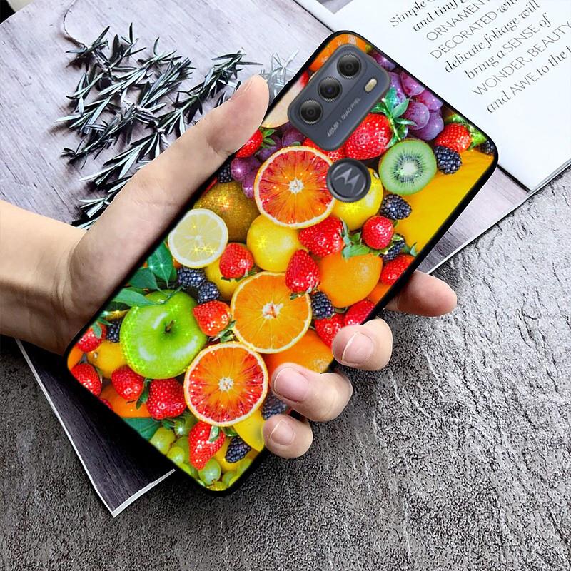 Etui na telefon z owocami do Moto G84 G22 G32 G42 G52 G62 G53 G72 G60 G60S G24 G10 G20 G30 G13 G50 G 5G G Pure