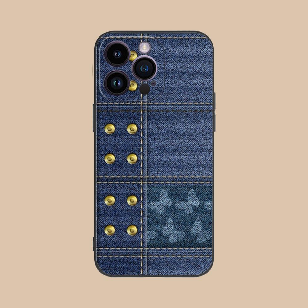 Jeans Texture Mobile Phone Case for iPhone 17 16 15 14 13 12 11 X XR XS 8 7 Air Pro Max Plus Mini Colorful Cover Cover Pretty