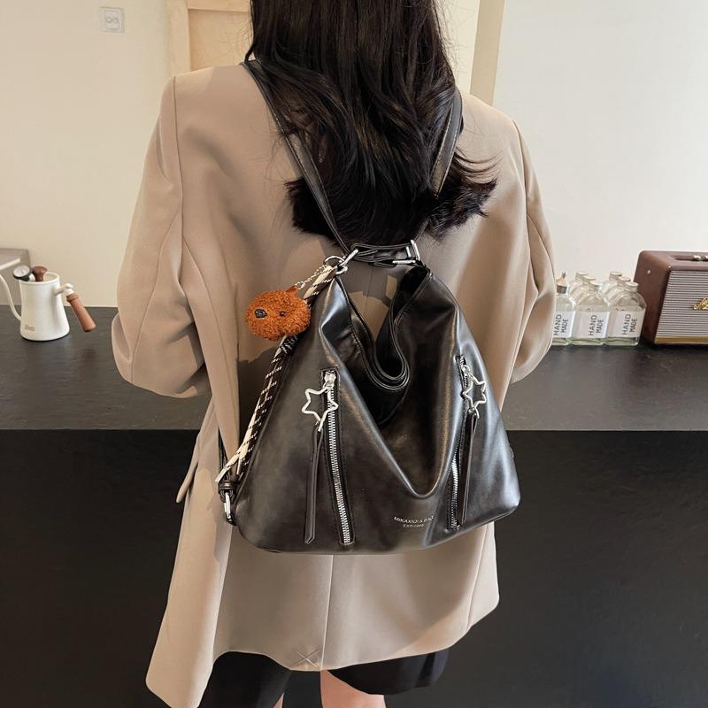 Premium Retro Tote Bag Women's New Fashion Versatile Shoulder Bag Large Capacity Backpack