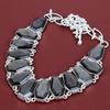 Faceted Silver Sheen Obsidian Necklace 925 Sterling Silver Necklace Adjustable Chain Necklace Handmade Jewelry Gemstone Necklace for Gifts
