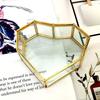 Flip Love Heart Shaped Geometric Glass Jewelry Box Glass Ring Box Multifunctional Jewelry Display Box