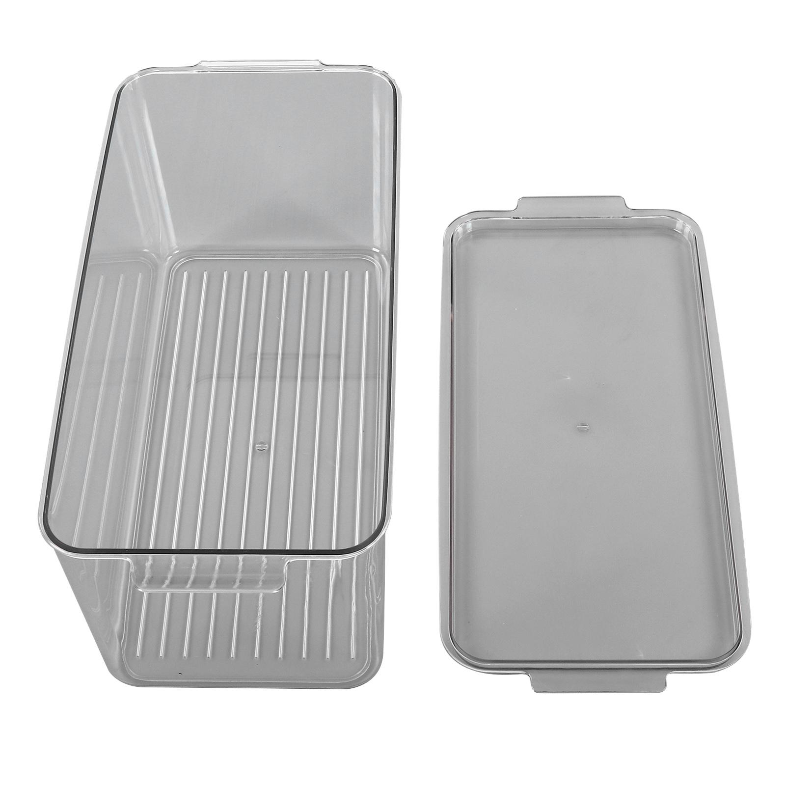 

Пластиковый контейнер для хранения Штабелируемый Холодильник Кухня Прозрачный Пластиковый Контейнер для хранения фруктов и овощей для сохранения С высоким