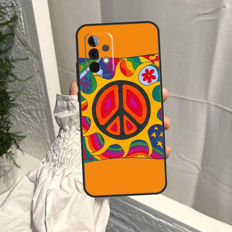 Custodia Hippy Hippie Arte Psichedelica Pace Per Samsung Galaxy A56 A36 A16 A06 A54 A34 A14 A13 A53 A12 A22 A32 A52 A35 A15 A55 A17