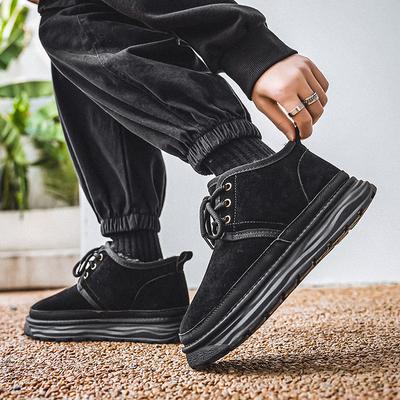 Stivali Invernali da Neve da Uomo Caviglia Foderati in Pelliccia Stile Workwear Impermeabili Antiscivolo Scarpe da Lavoro Casual per Esterno Clima Freddo