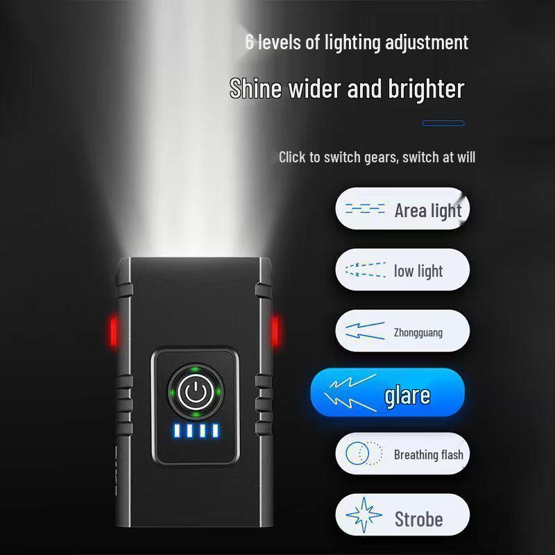 2*T6 USB Wiederaufladbares Aluminium Fahrradvorderlicht mit Leistungsanzeige für Nachtfahrten