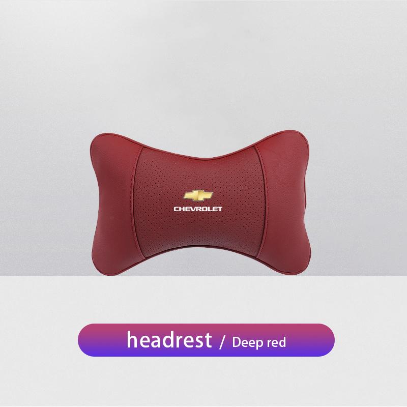 Leather Car Seat Headrest Memory Foam Comfort Neck Pillow Auto Interior For Chevrolet Bolt Impala Sonic Trax Niva Captiva Malibu