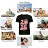 2026 New Year Limited Knit Style Pink Number Print Casual Top Pure cotton T-shirt