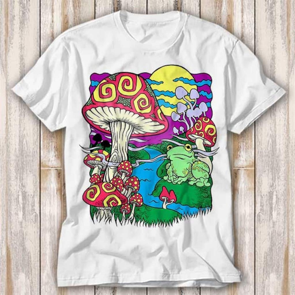 Magic Mushroom Frog Star Dream Psychedelic Research Volunteer T Shirt Best Seller Funny Movie Gift Music Meme Top Tee 3987